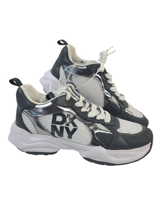 Dkny Shoes - NEW DKNY DeYoung Chunky Silver & White Mesh Sneakers US 10M Athletic Shoes